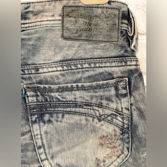 Diesel Thanaz Slim Skinny Jeans size 30 Wash 813z Ditressed Patched - Picture 5 of 16